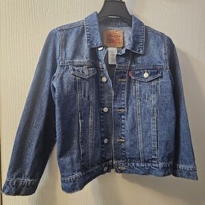 Levi's Classic Indigo Kids Denim Jacket Size S (8/10) Relaxed Fit